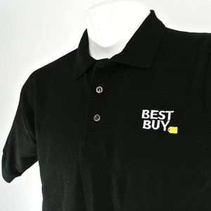 BEST BUY Electronics Tech Black Polo Shirt Employee Uniform NEW Size XL